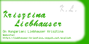 krisztina liebhauser business card